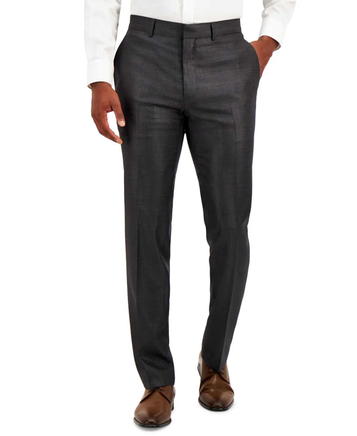Kenneth Cole Reaction Mens Slim fit Dress Pants 38 / 30 Gun Metal Grey