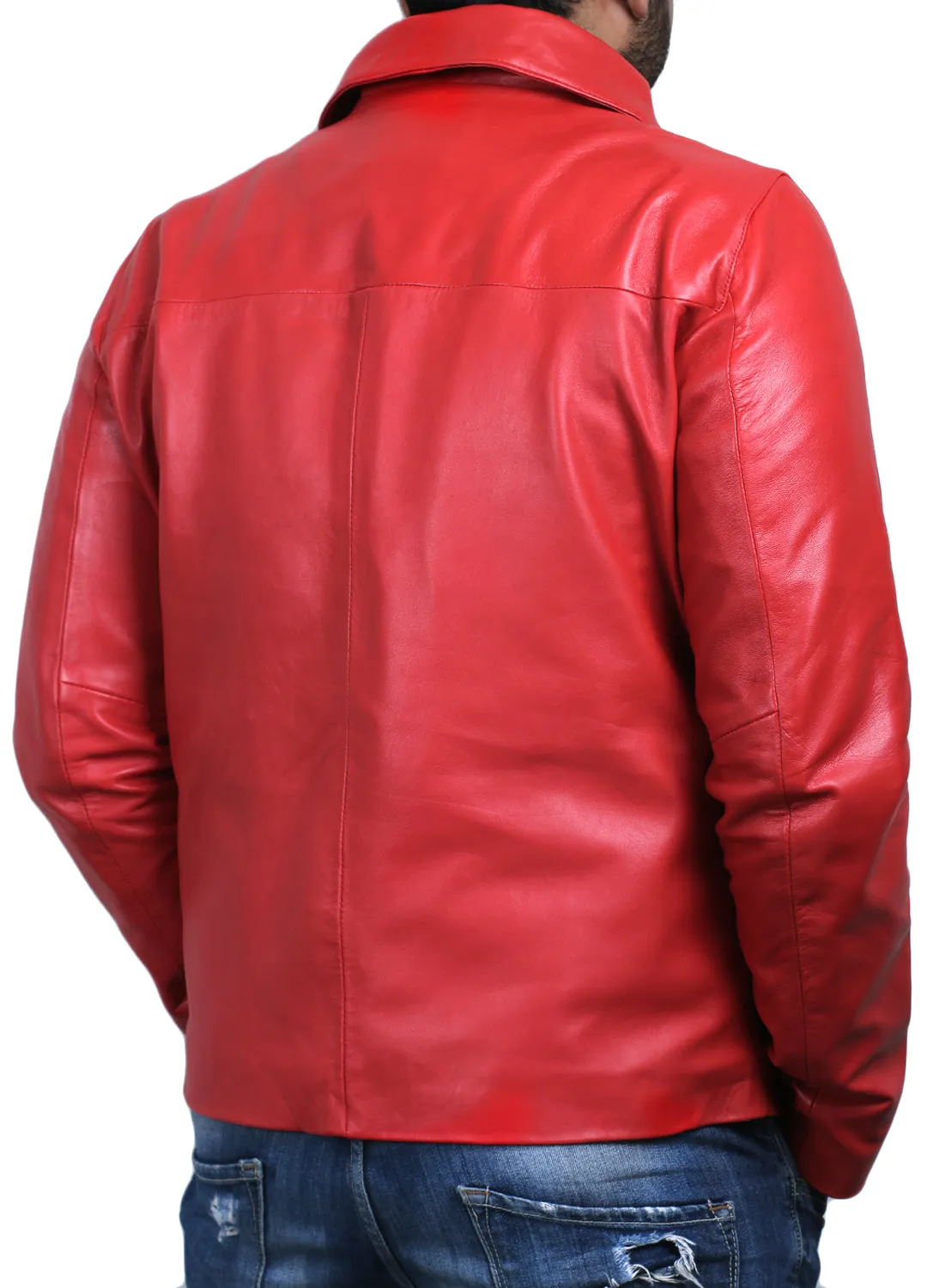 Leather Jackets Hub Mens Genuine Lambskin Leather Jacket (Black, Aviator Jacket) - 1501587