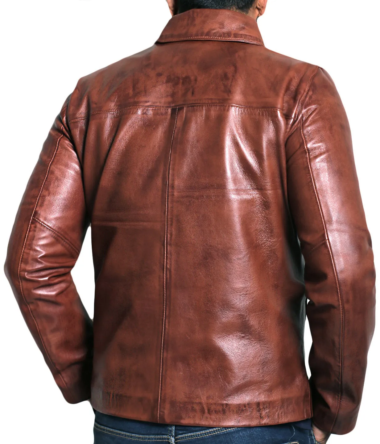 Leather Jackets Hub Mens Genuine Lambskin Leather Jacket (Black, Aviator Jacket) - 1501587
