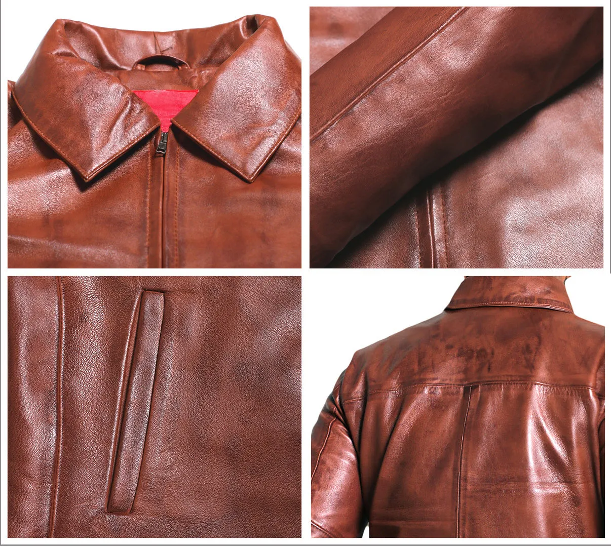 Leather Jackets Hub Mens Genuine Lambskin Leather Jacket (Black, Aviator Jacket) - 1501587