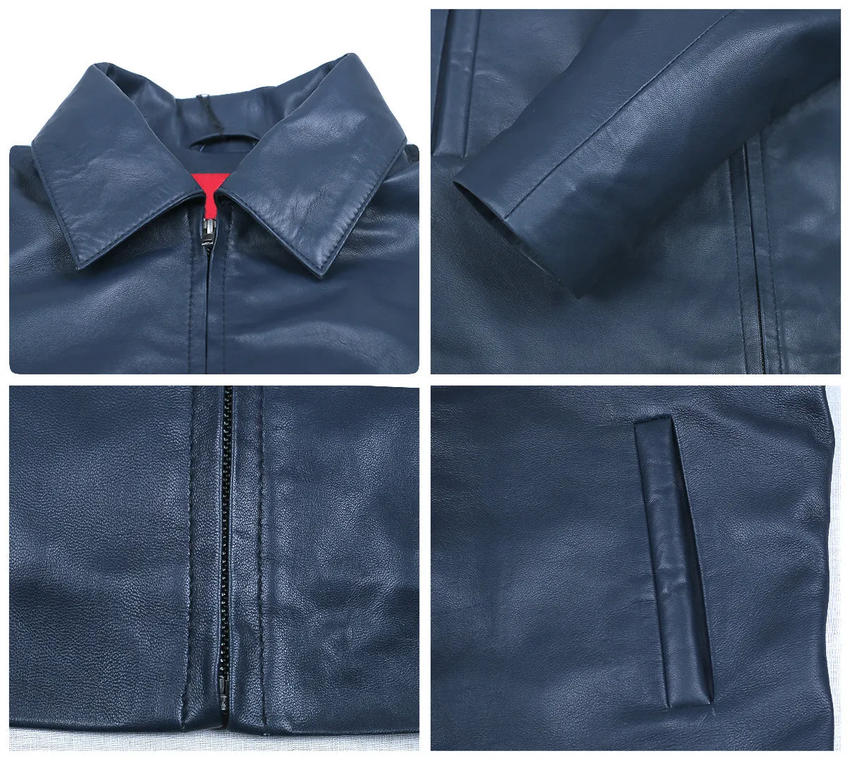 Leather Jackets Hub Mens Genuine Lambskin Leather Jacket (Black, Aviator Jacket) - 1501587