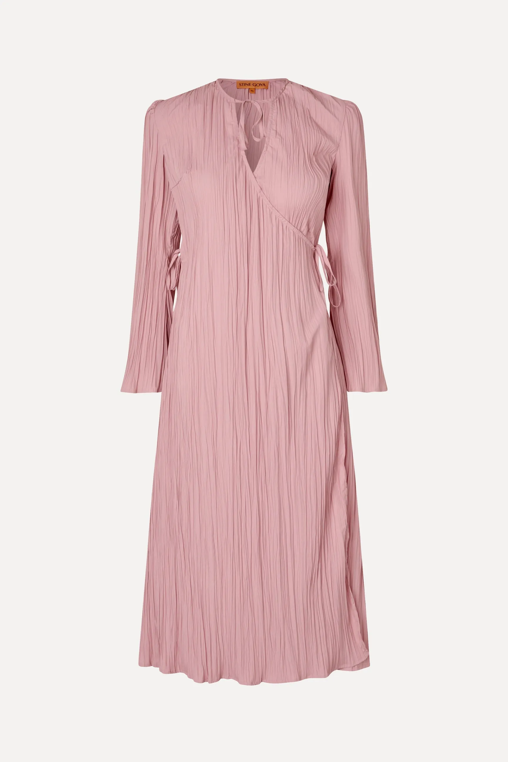 Long Sleeve Wrap Tie Dress