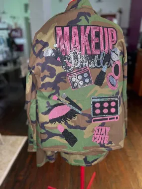 MAKEUP HUSTLER CAMOUFLAGE BLING Patchwork JACKET