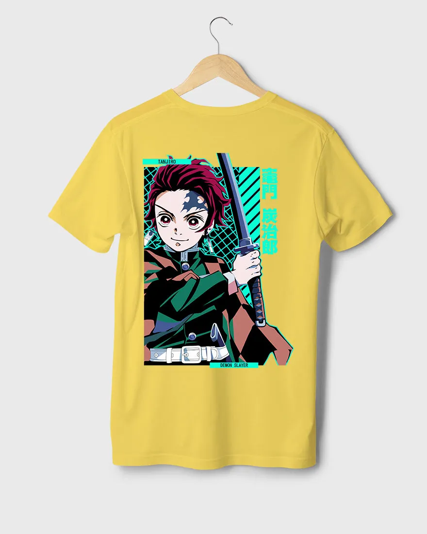 Mens Regular Tshirt Anime Demon Slayer Tanjiro