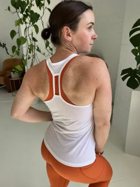 Mesh breathable singlet top