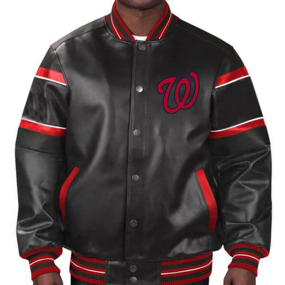 MLB Washington Nationals Leather Jacket