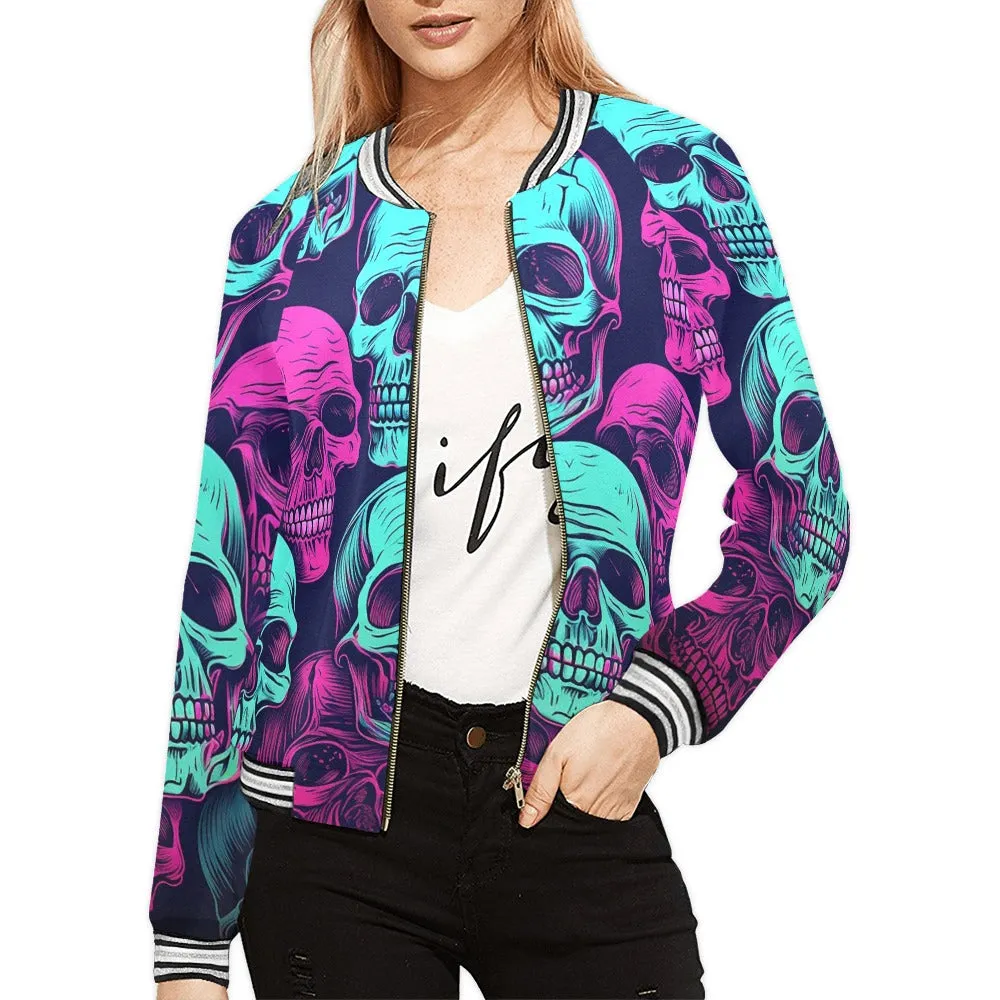 Neon Skulls Stripes Jacket
