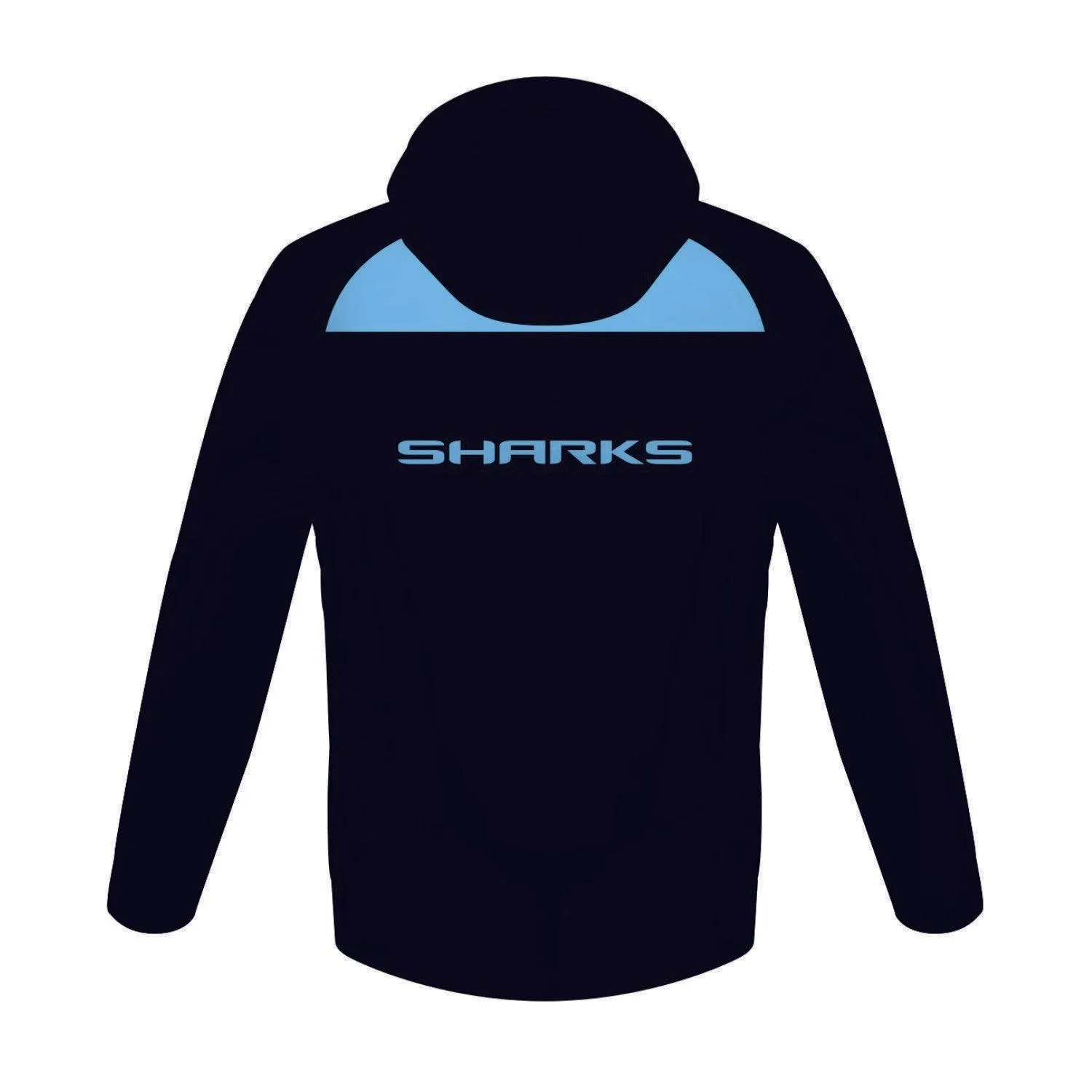 NRL 2024 Wet Weather Jacket - Cronulla Sharks - Black - Adult - Classic