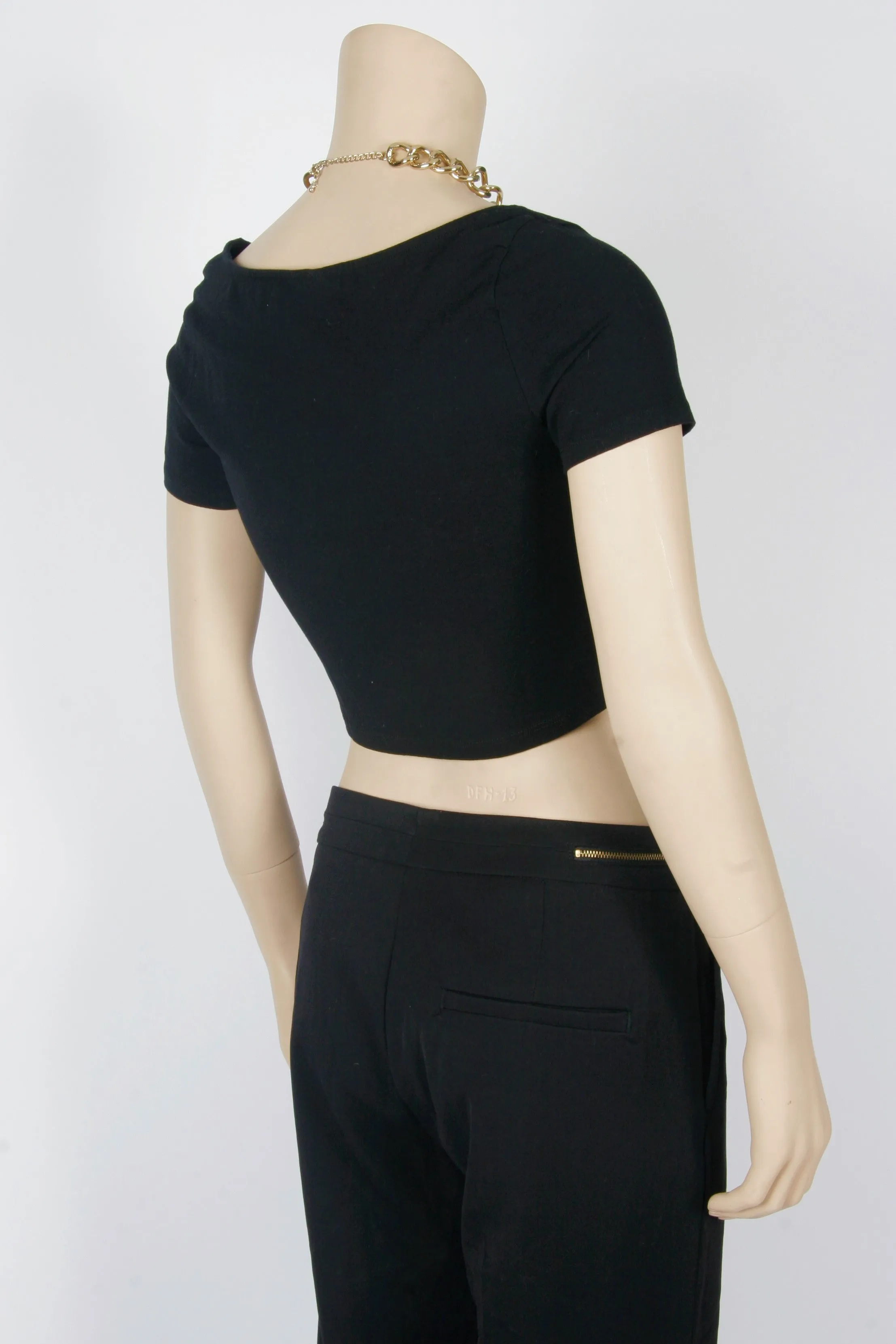 NWT H&M Black Tapered Leg Trousers-Size 8