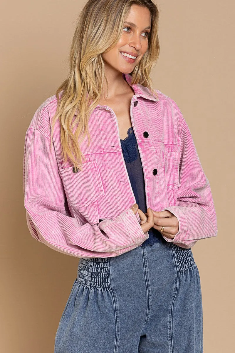 Olli Pretty Pink Cropped Jacket