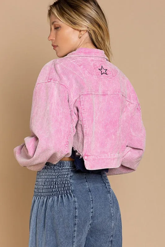 Olli Pretty Pink Cropped Jacket