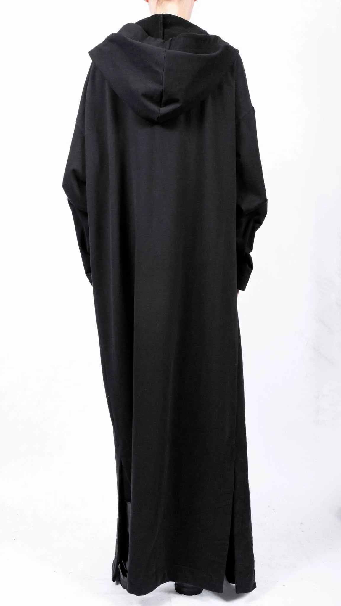 Organic Cotton Maxi Coat with Hood