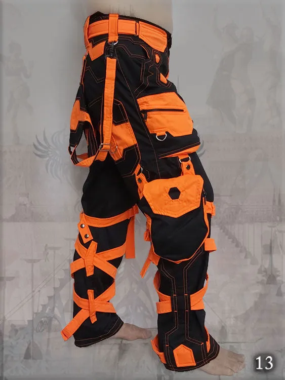 Orgone Pants with multi cargo pockets - apocalyptic clothing