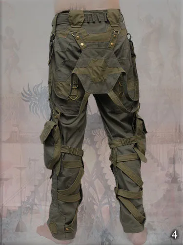 Orgone Pants with multi cargo pockets - apocalyptic clothing