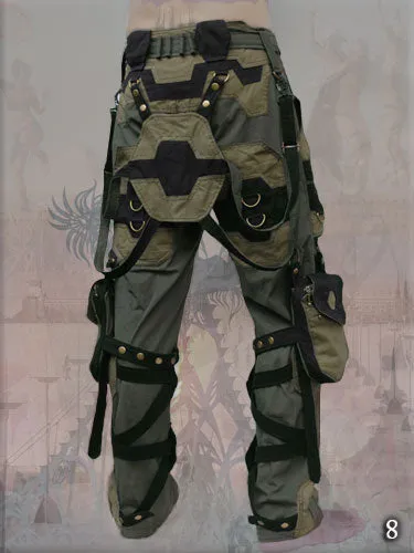 Orgone Pants with multi cargo pockets - apocalyptic clothing