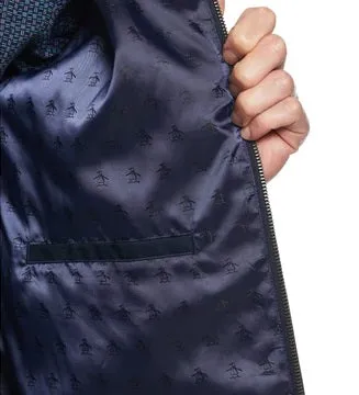 Original Penguin Slim Fit Cotton Twill Harrington Jacket - Dark Sapphire