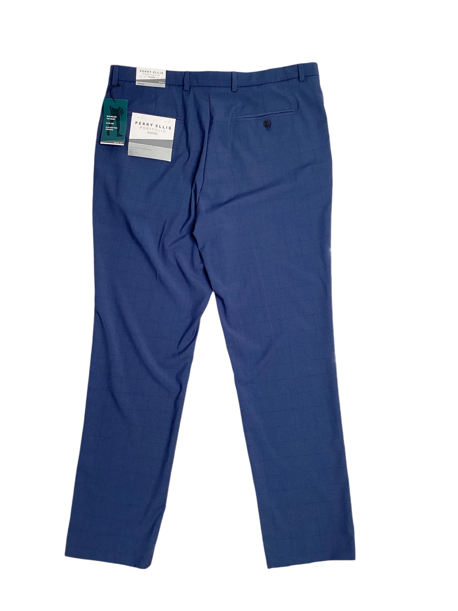 Perry Ellis Mens Slim fit Dress Pants 31 / 30 Blue
