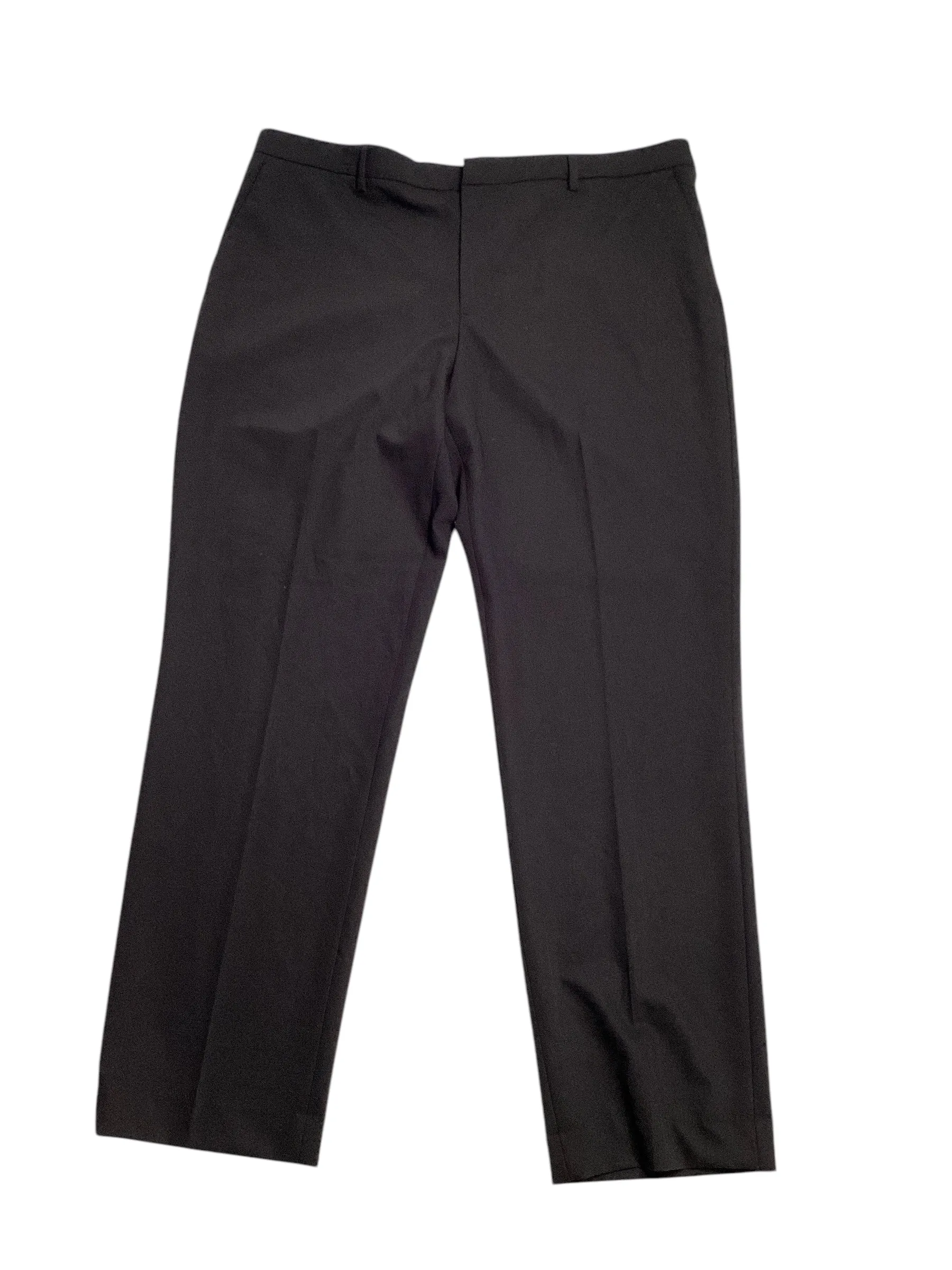 Perry Ellis Portfolio Mens Modern fit Dress Pants 38 / 32 Black Solid