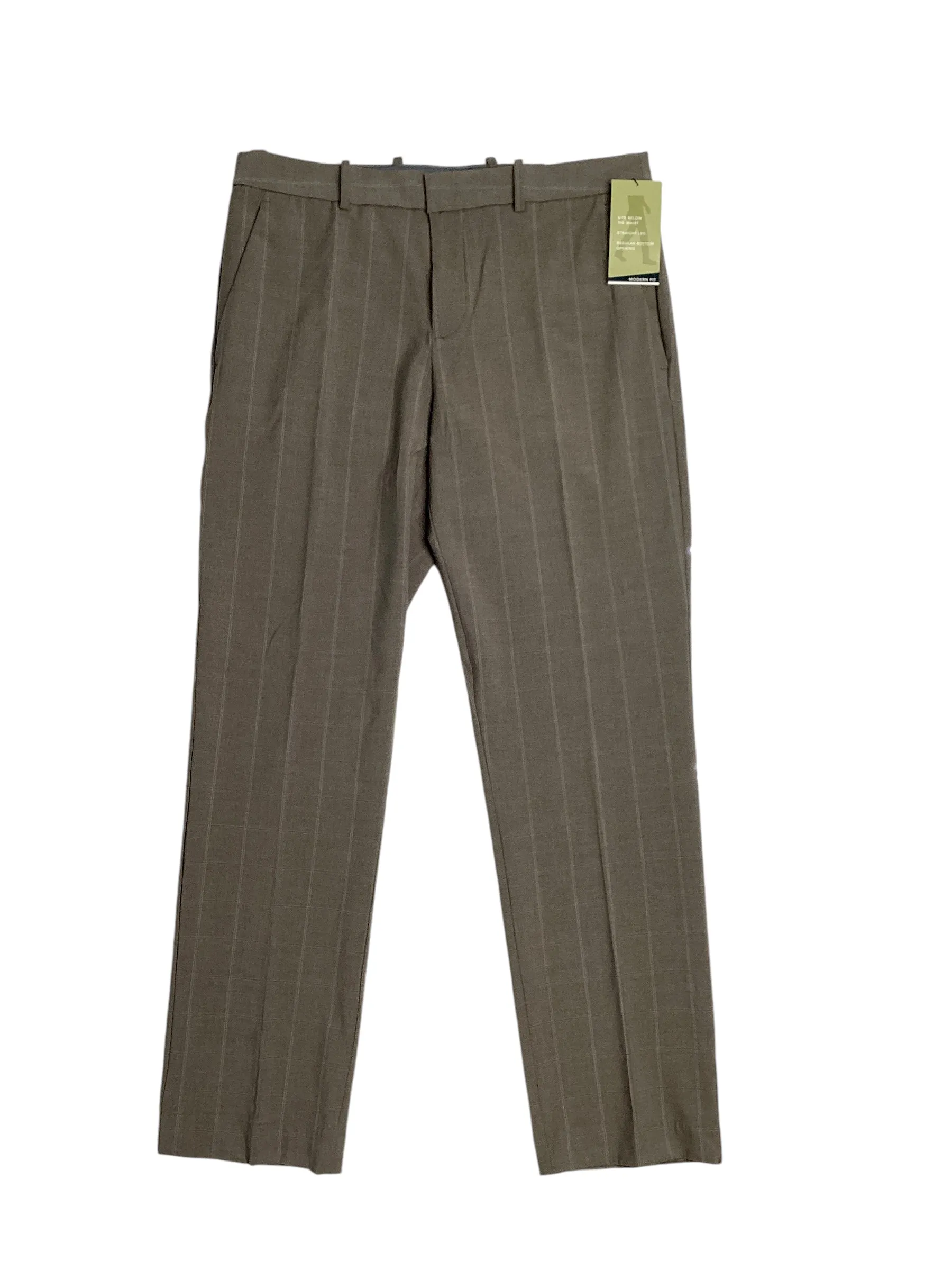 Perry Ellis Portfolio Mens Modern Fit Resolution Suit Dress Pants Beige 36 x 34