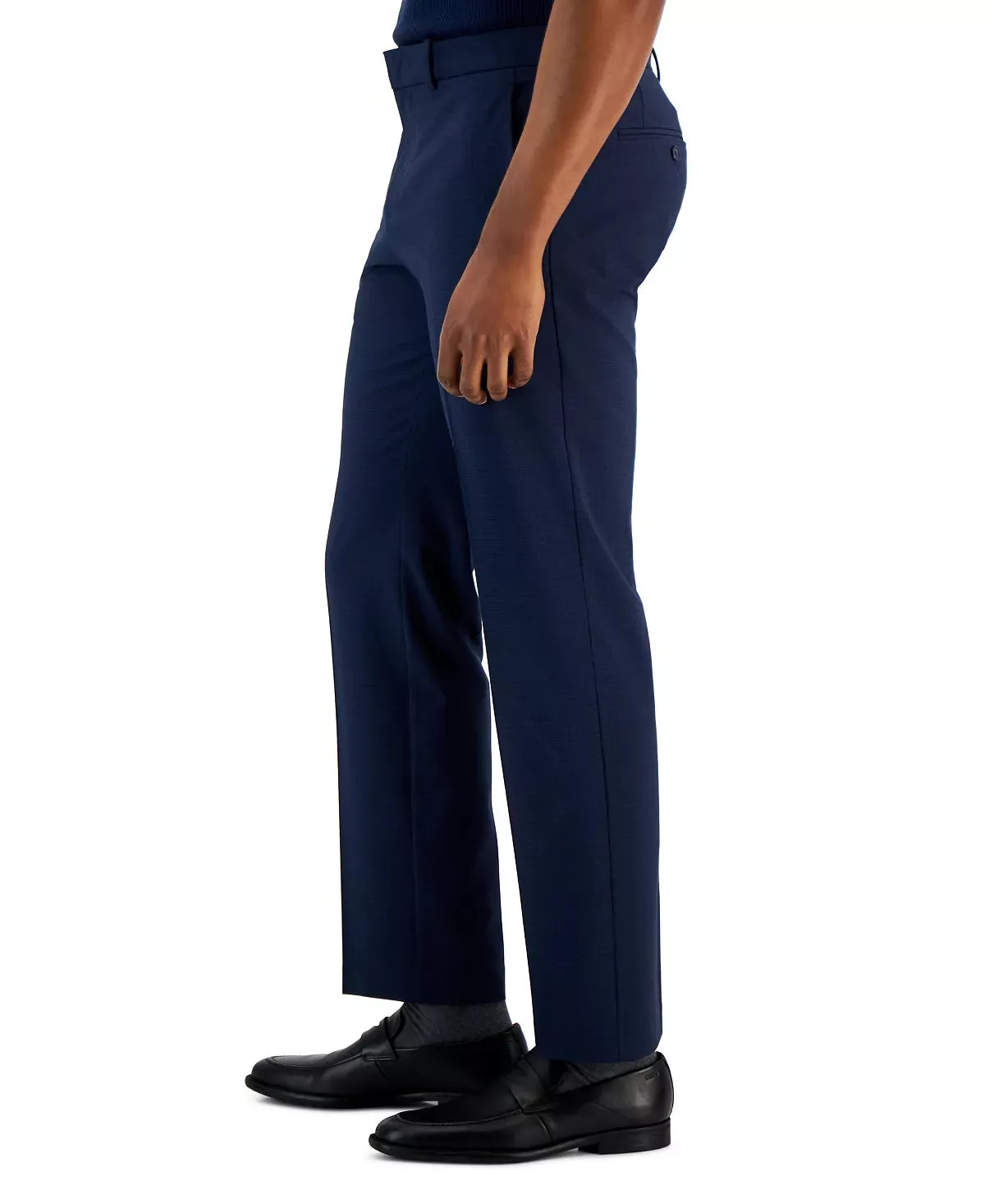 Perry Ellis Portfolio Men's Modern Fit Stretch Dress Pants Navy 33 x 30