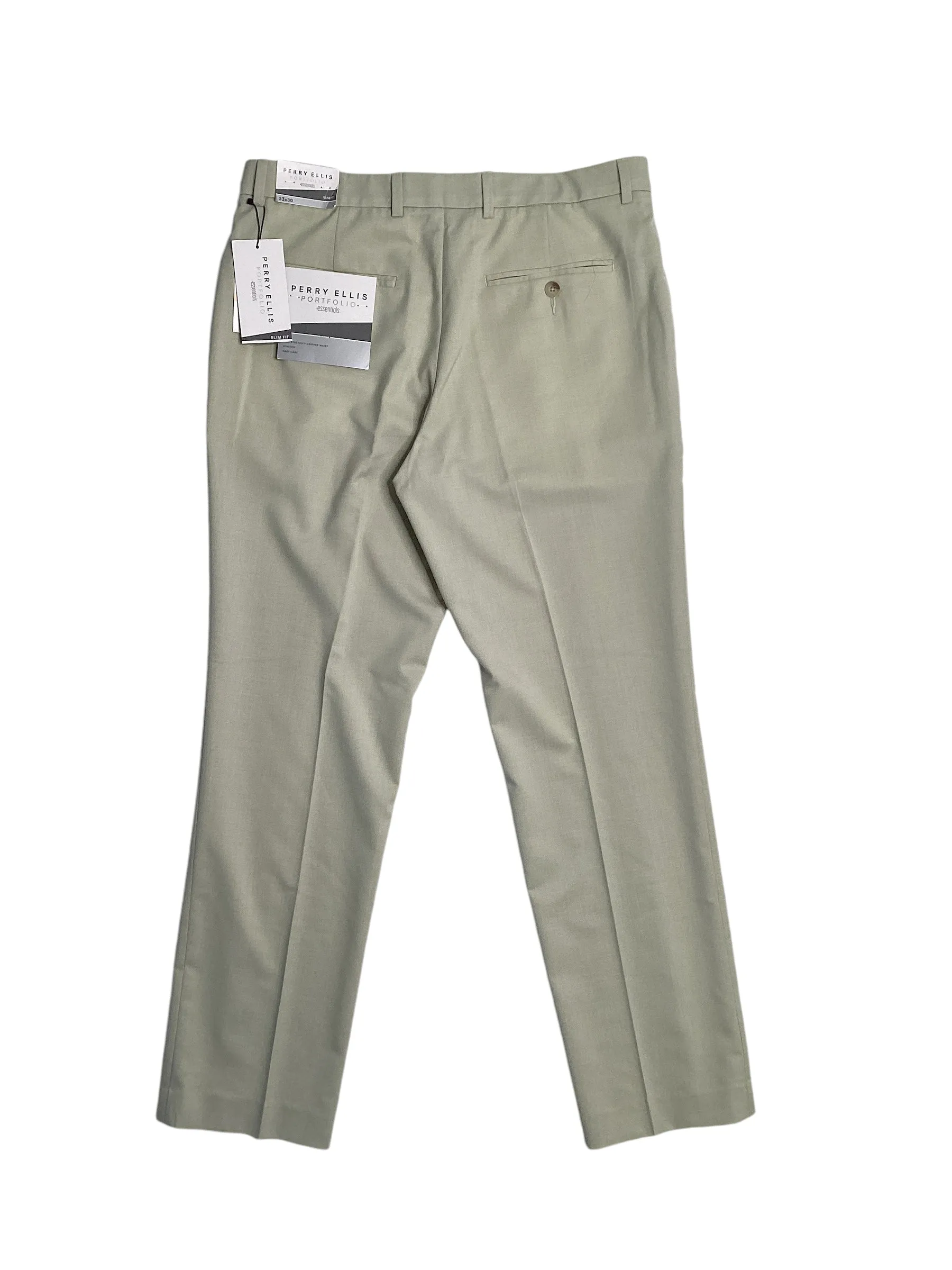 Perry Ellis Portfolio Mens Slim fit Dress Pants 29 / 30 Beige
