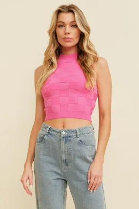 Pink Mock Neck Top