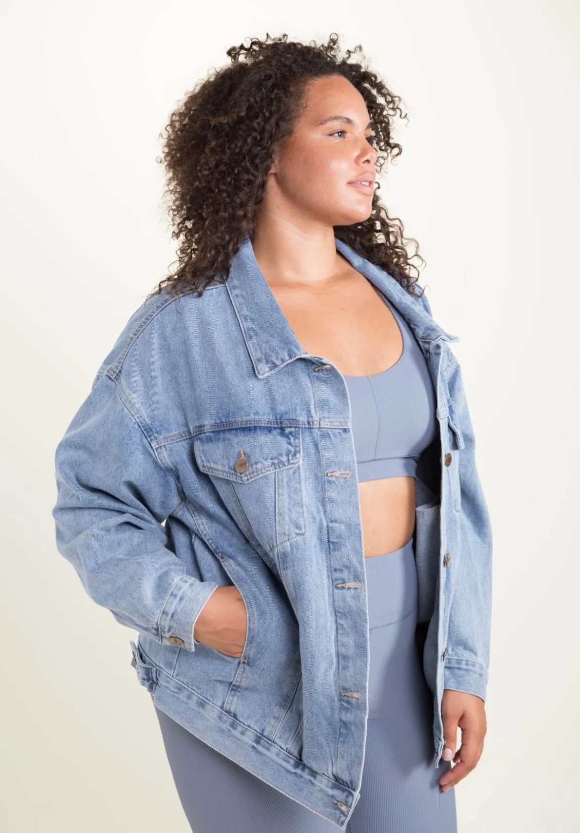 Plus Size 90's Oversized Denim Jacket