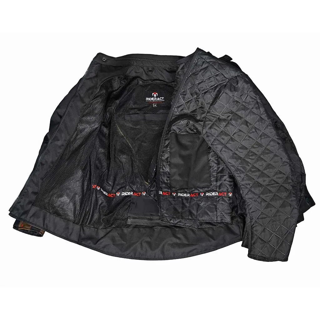 RIDERACT® Waterproof Motorcycle Jacket Textile Motorbike Jacket Expeditor