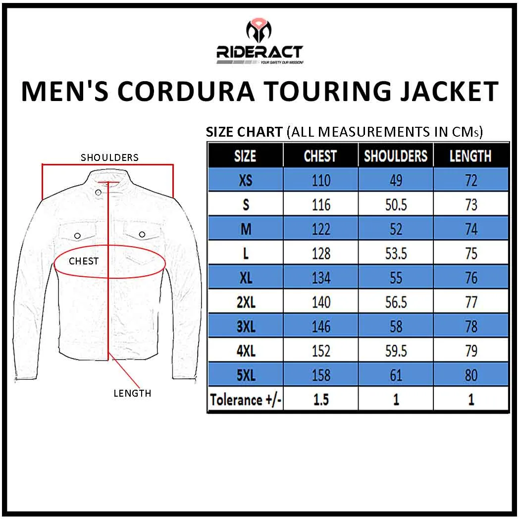 RIDERACT® Waterproof Motorcycle Jacket Textile Motorbike Jacket Expeditor