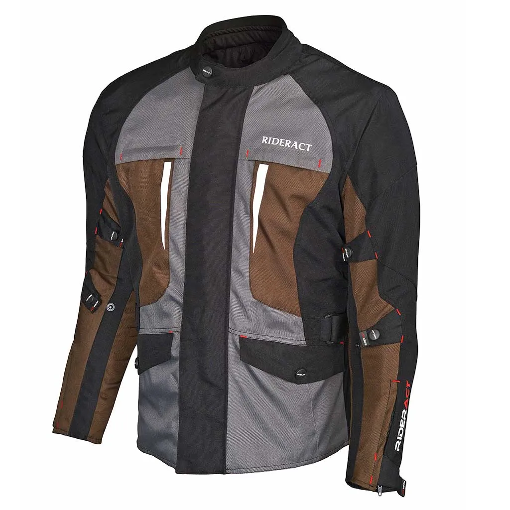 RIDERACT® Waterproof Motorcycle Jacket Textile Motorbike Jacket Expeditor