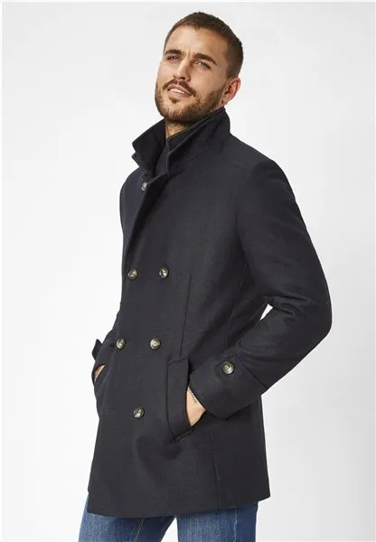 S4 GEORGE Wool DB COAT Navy