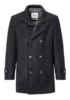 S4 GEORGE Wool DB COAT Navy