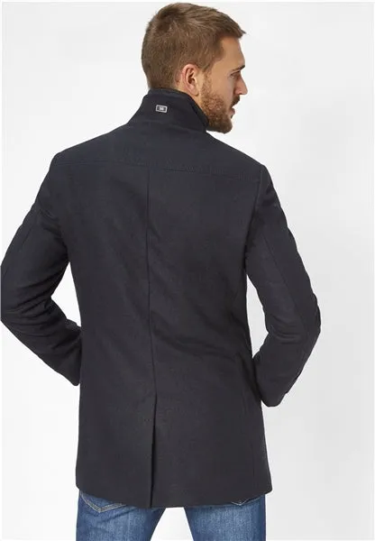 S4 GEORGE Wool DB COAT Navy