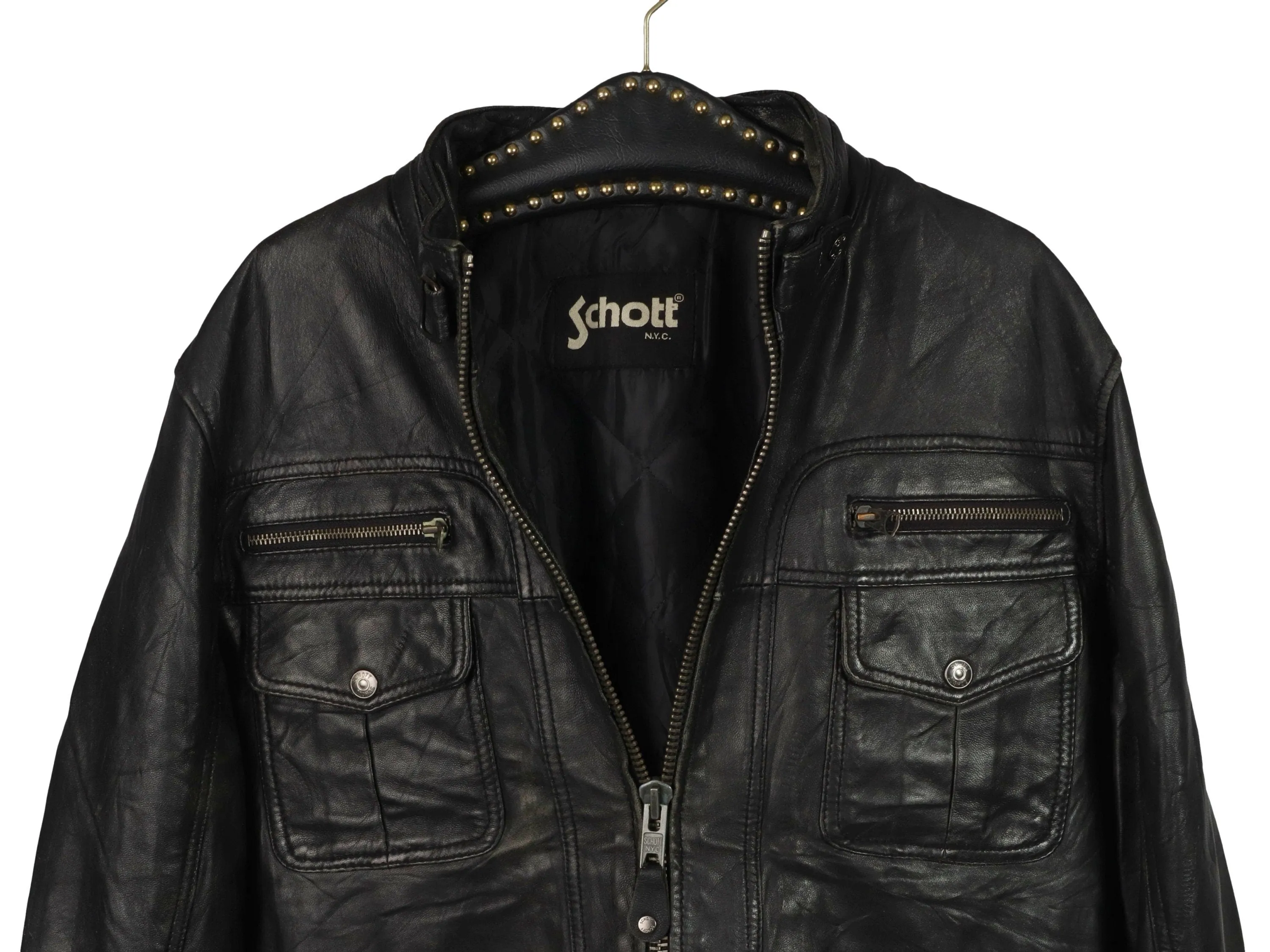 Schott NYC Vintage Leather Jacket/Size XL
