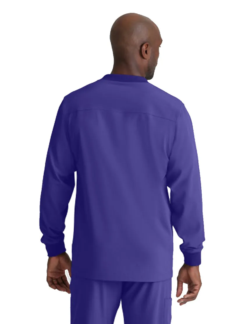 SKECHERS™ by Barco Structure 3-Pocket Crewneck Warmup Scrub Jacket-XL