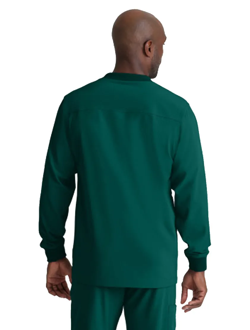 SKECHERS™ by Barco Structure 3-Pocket Crewneck Warmup Scrub Jacket-XL
