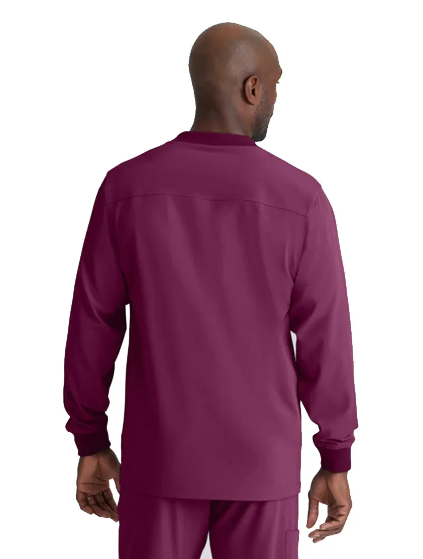 SKECHERS™ by Barco Structure 3-Pocket Crewneck Warmup Scrub Jacket-XL