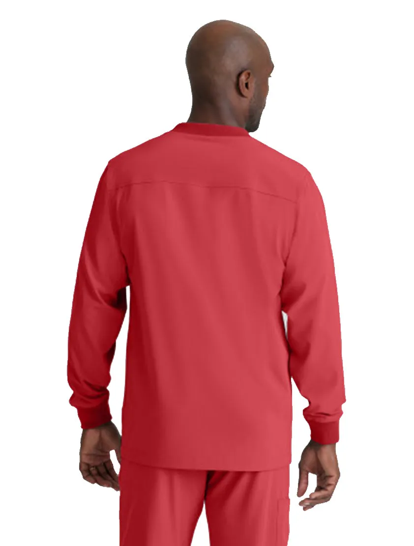 SKECHERS™ by Barco Structure 3-Pocket Crewneck Warmup Scrub Jacket-XL