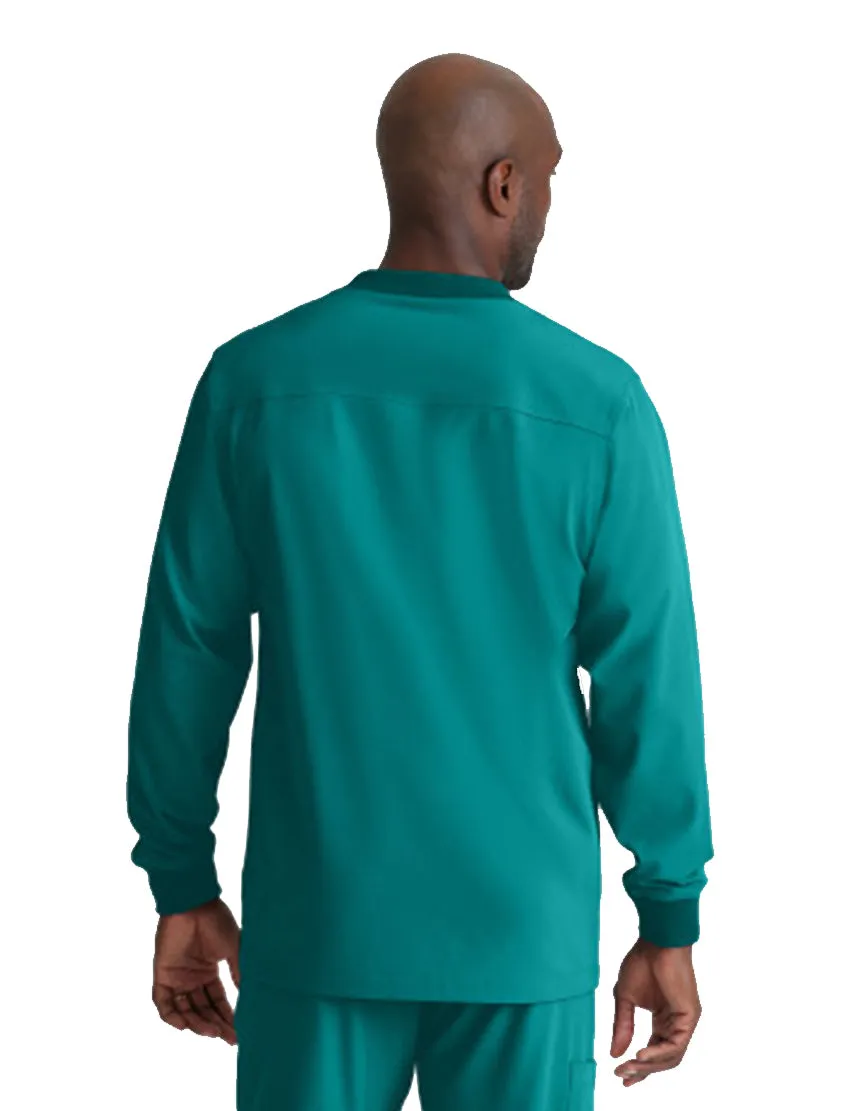 SKECHERS™ by Barco Structure 3-Pocket Crewneck Warmup Scrub Jacket-XL