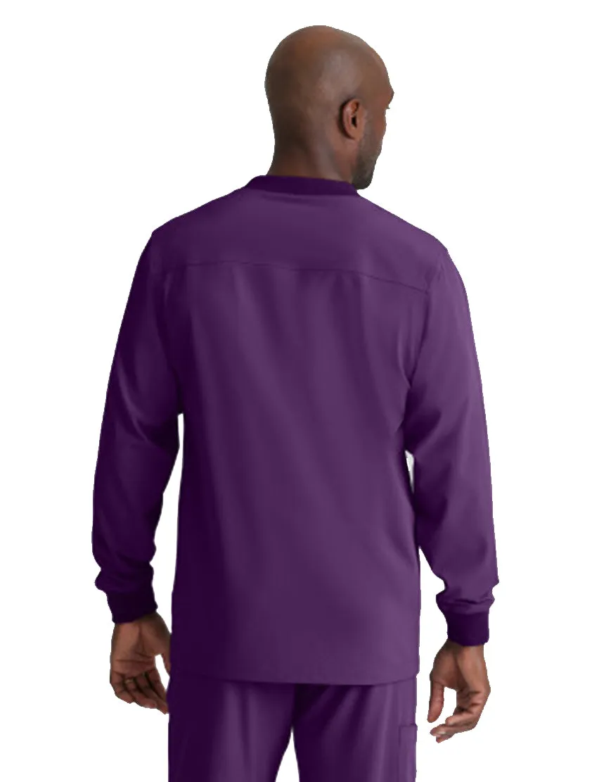 SKECHERS™ by Barco Structure 3-Pocket Crewneck Warmup Scrub Jacket-XL