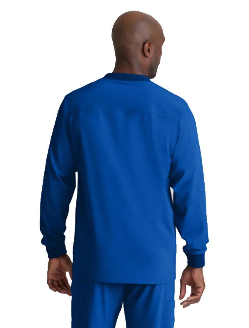 SKECHERS™ by Barco Structure 3-Pocket Crewneck Warmup Scrub Jacket-XL