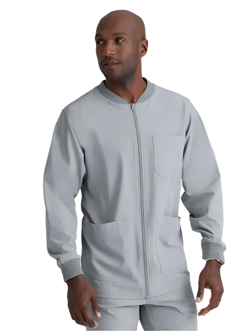 SKECHERS™ by Barco Structure 3-Pocket Crewneck Warmup Scrub Jacket-XL