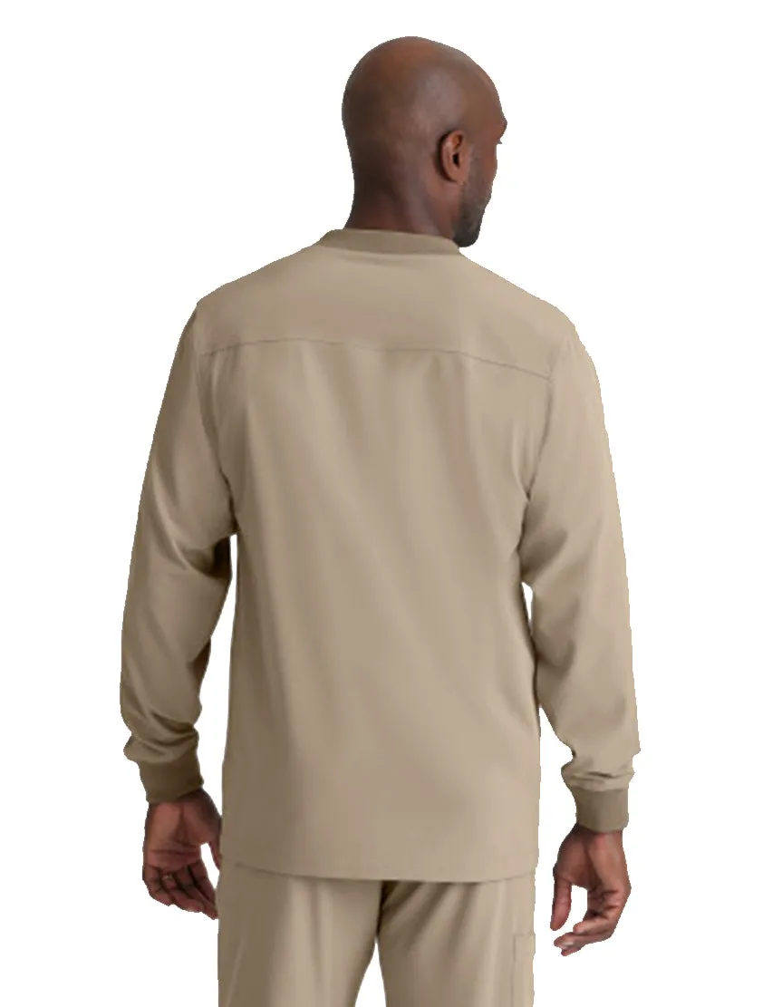 SKECHERS™ by Barco Structure 3-Pocket Crewneck Warmup Scrub Jacket-XL