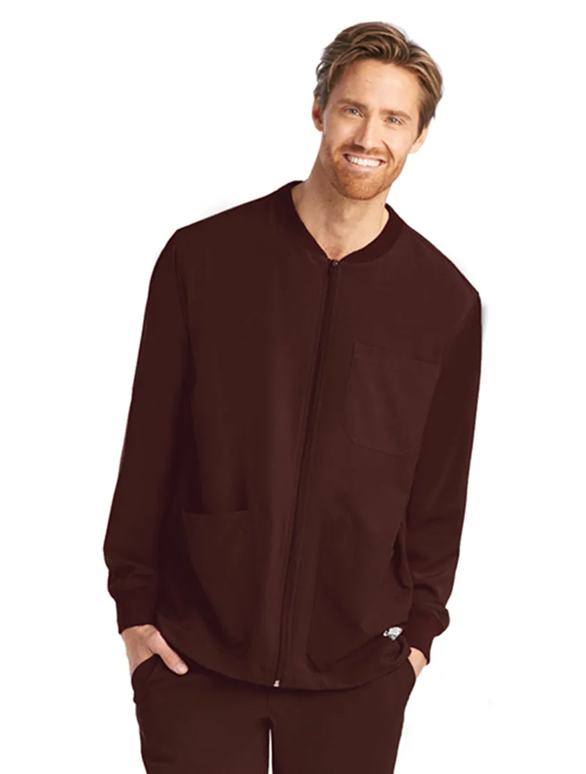 SKECHERS™ by Barco Structure 3-Pocket Crewneck Warmup Scrub Jacket-XL
