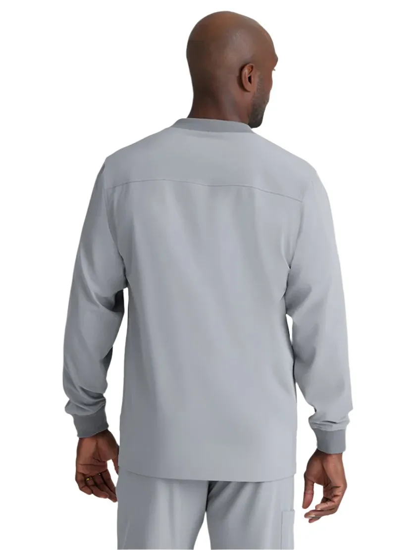 SKECHERS™ by Barco Structure 3-Pocket Crewneck Warmup Scrub Jacket-XL