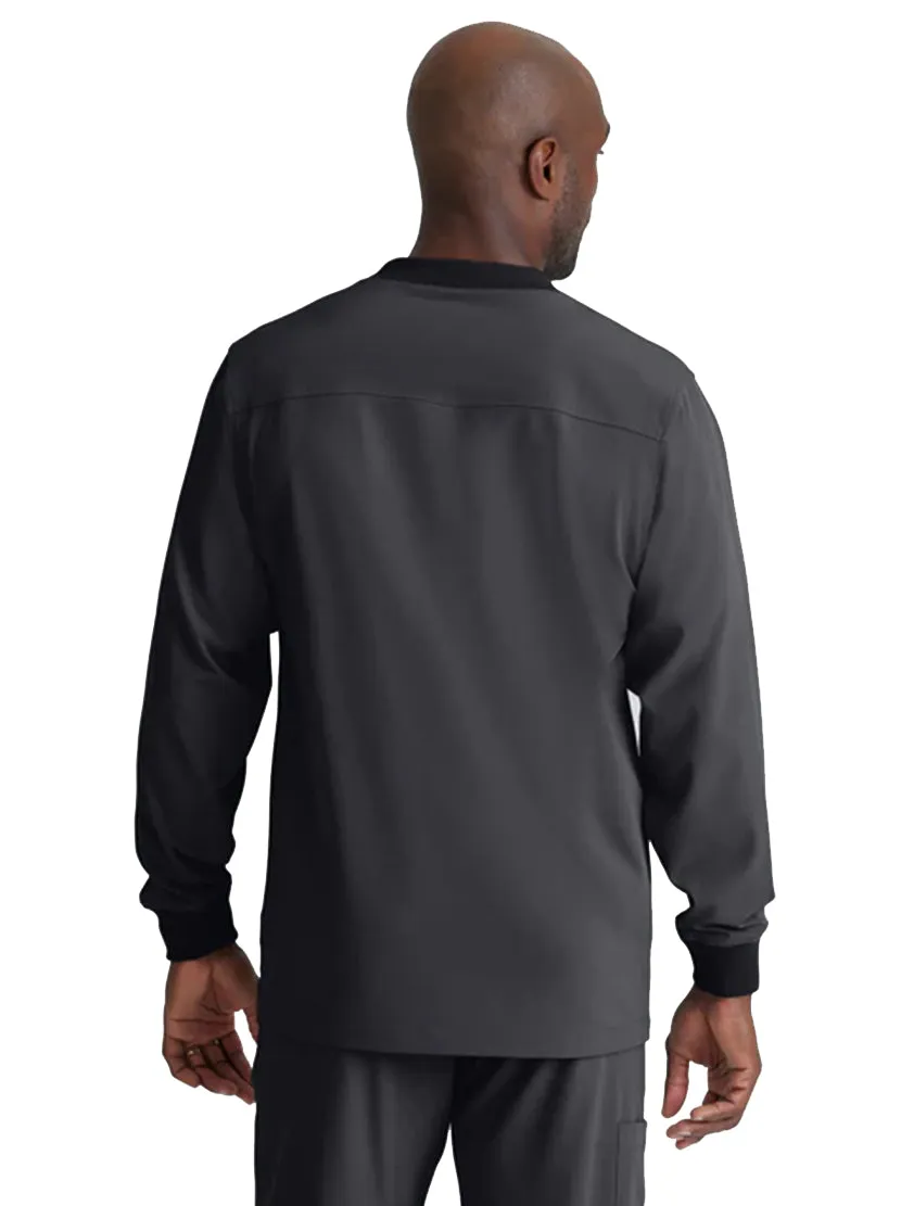 SKECHERS™ by Barco Structure 3-Pocket Crewneck Warmup Scrub Jacket-XL