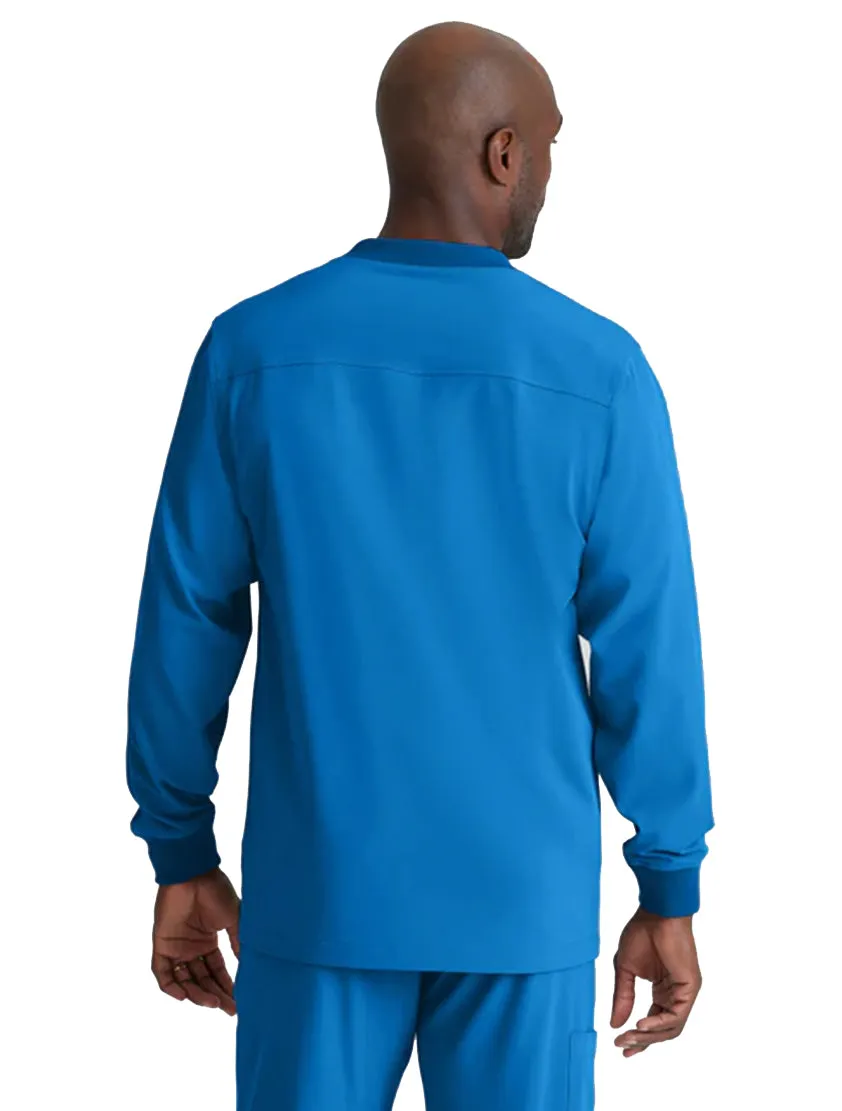 SKECHERS™ by Barco Structure 3-Pocket Crewneck Warmup Scrub Jacket-XL