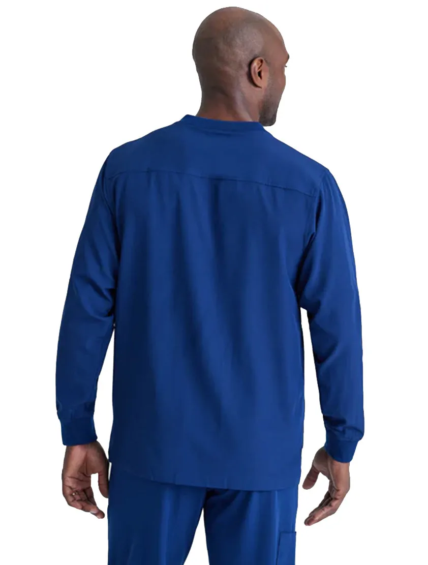 SKECHERS™ by Barco Structure 3-Pocket Crewneck Warmup Scrub Jacket-XL