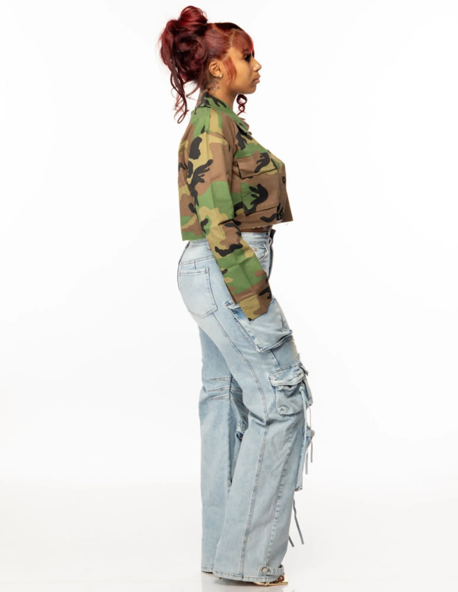 SNOB Baggy Stretchy Cargo Jeans