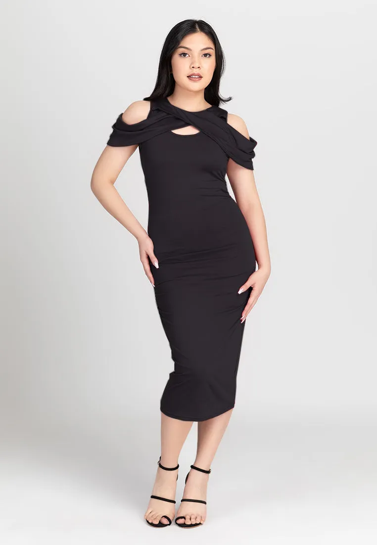 SOLSTICE Ruched Bodycon Dress